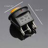 4PCS Yellow Car Auto Boat 12V 16A ON/Off Toggle SPST Round Button Rocker Switch view 2