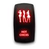 HOT Chicks - Red - STARK 5-PIN Laser Etched LED Rocker Switch Dual Light - 20A 12V ON/Off view 1