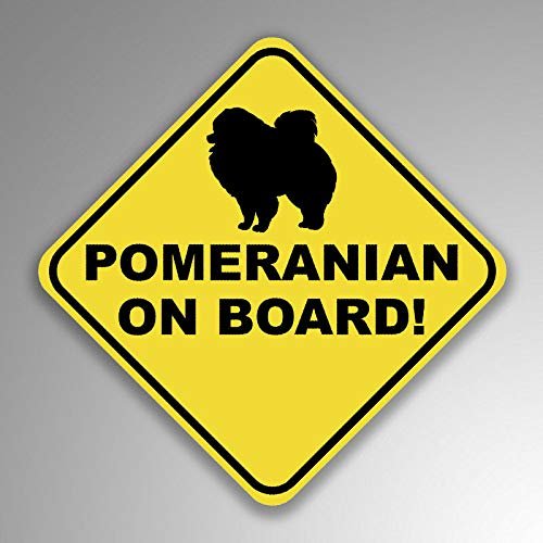 JB Print Magnet Pomeranian On Board Dog Mom Dad Animal Lover Vinyl Decal Sticker Car Waterproof Car Decal Magnetic Bumper Sticker 5"