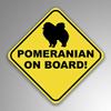 JB Print Magnet Pomeranian On Board Dog Mom Dad Animal Lover Vinyl Decal Sticker Car Waterproof Car Decal Magnetic Bumper Sticker 5" view 1