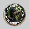 JB Print Magnet I'd Rather Be with My Doberman Dog Mom Dad Animal Lover Vinyl Decal Sticker Car Waterproof Car Decal Magnetic Bumper Sticker 5" view 1