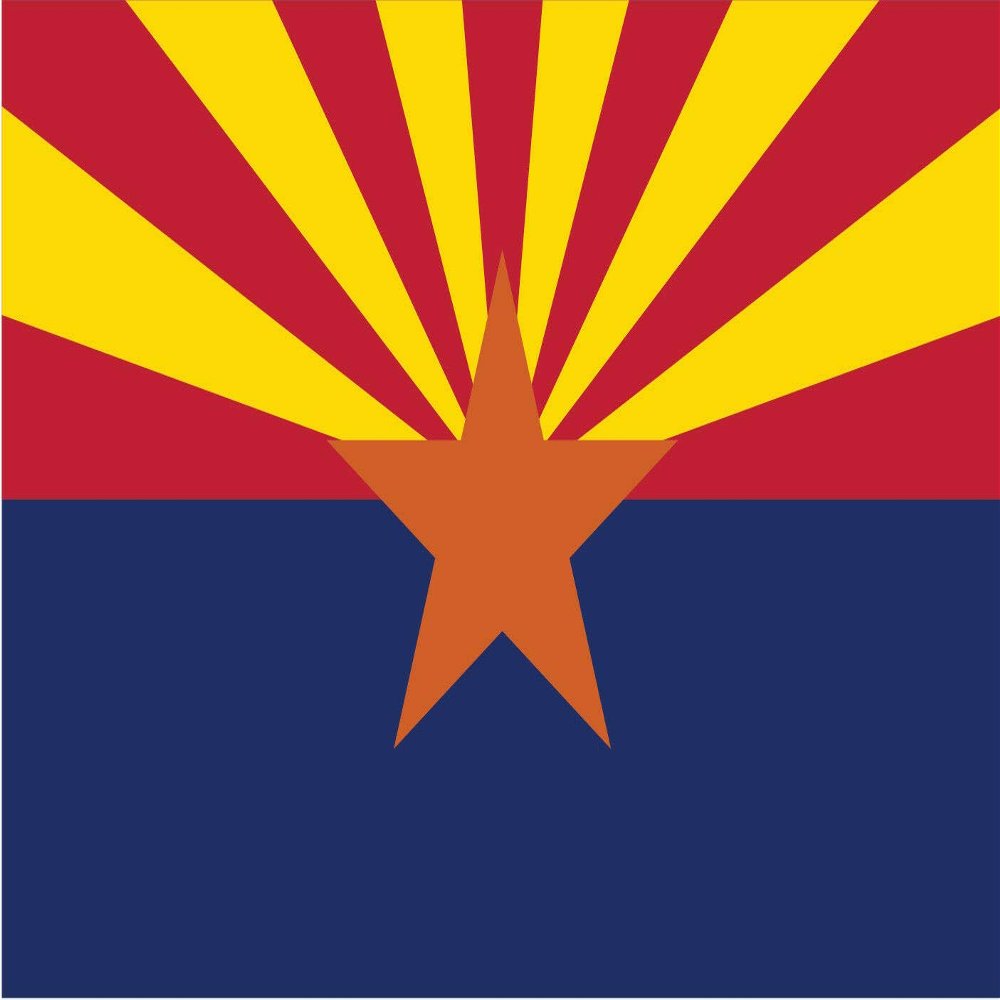 JB Print Magnet Arizona Flag Vinyl Decal Sticker Car Waterproof Car Decal Magnetic Bumper Sticker 5"