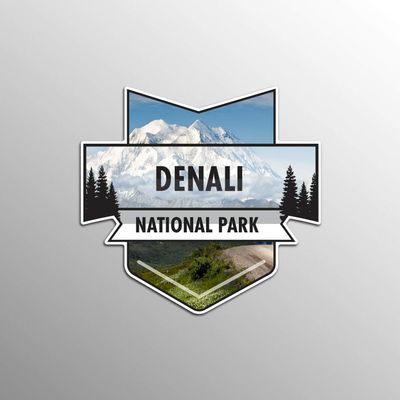 JB Print Magnet Denali National Park Vinyl Decal Sticker Car Waterproof Car Decal Magnetic Bumper Sticker 5"