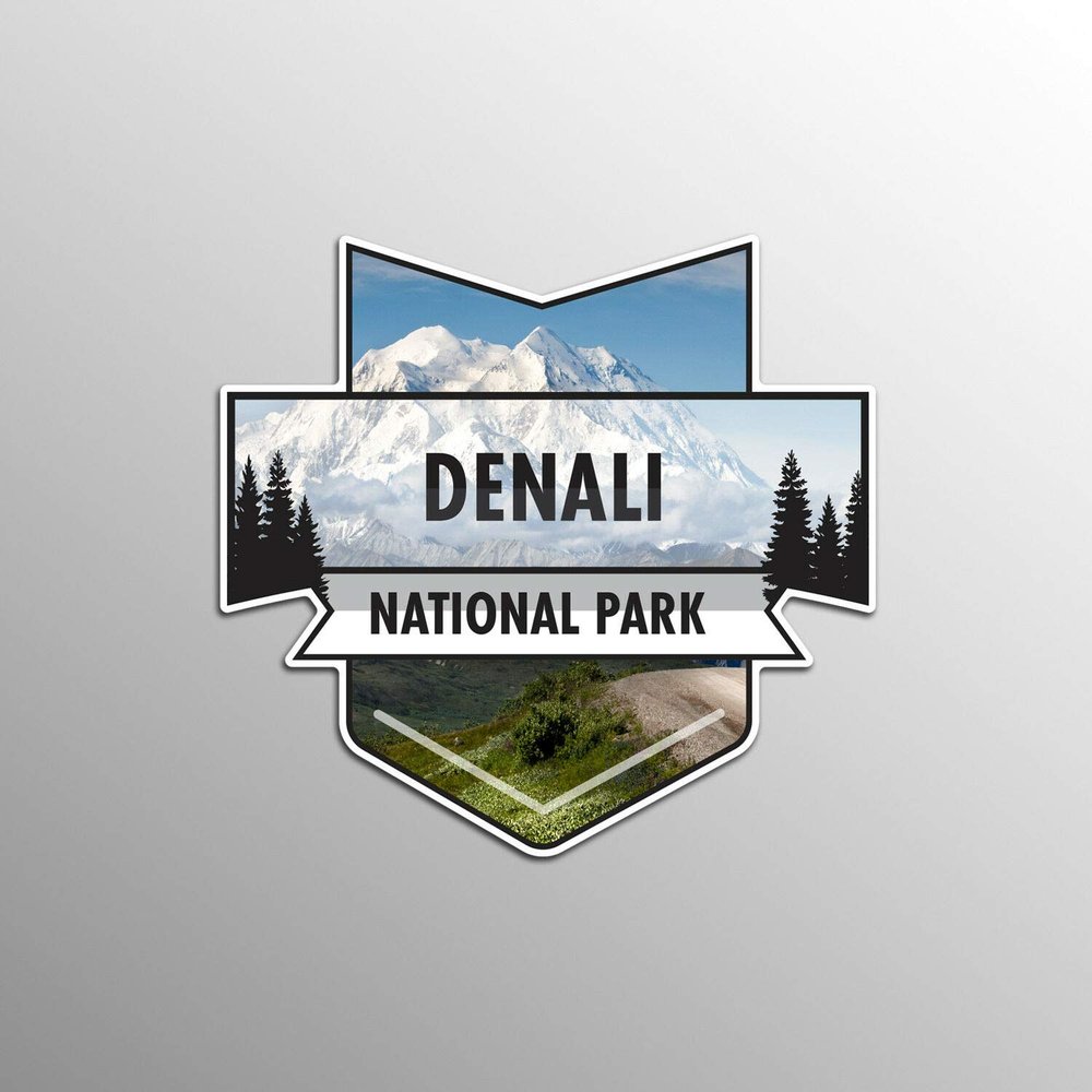 JB Print Magnet Denali National Park Vinyl Decal Sticker Car Waterproof Car Decal Magnetic Bumper Sticker 5"