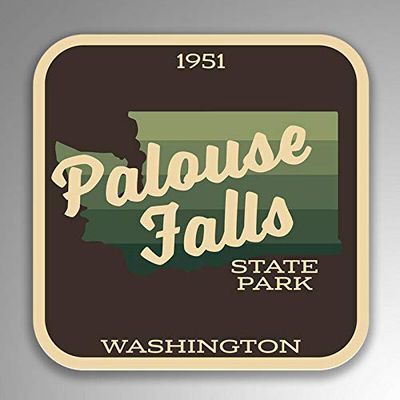 JB Print Magnet Palouse Falls State Park Explore Wanderlust Camping Hiking Vinyl Decal Sticker Car Waterproof Car Decal Magnetic Bumper Sticker 5"