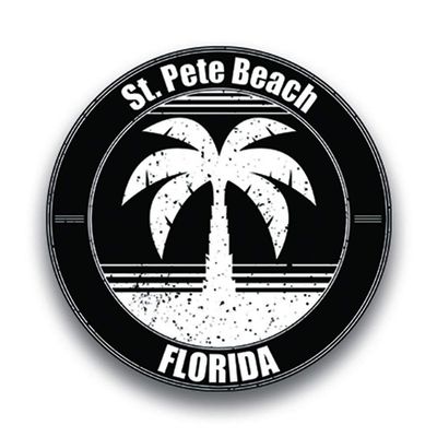 JB Print Magnet St Pete Beach Florida Vinyl Vacation Explore Memory Souvenir Vinyl Decal Sticker Car Waterproof Car Decal Magnetic Bumper Sticker 5"