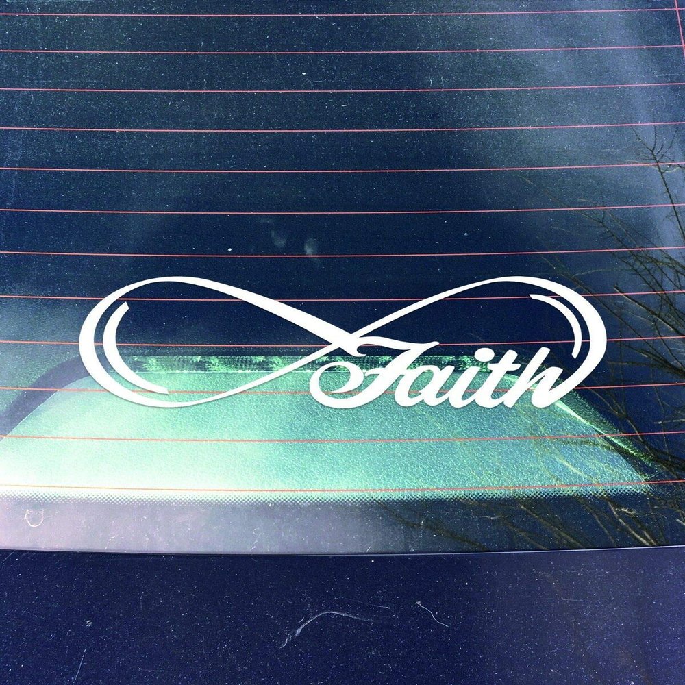JB Print Magnet Faith Infinity Vinyl Decal Sticker Car Waterproof Car Decal Magnetic Bumper Sticker 5"