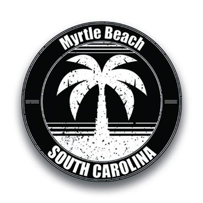 JB Print Magnet Myrtle Beach South Carolina Vinyl Vacation Explore Memory Souvenir Vinyl Decal Sticker Car Waterproof Car Decal Magnetic Bumper Sticker 5"