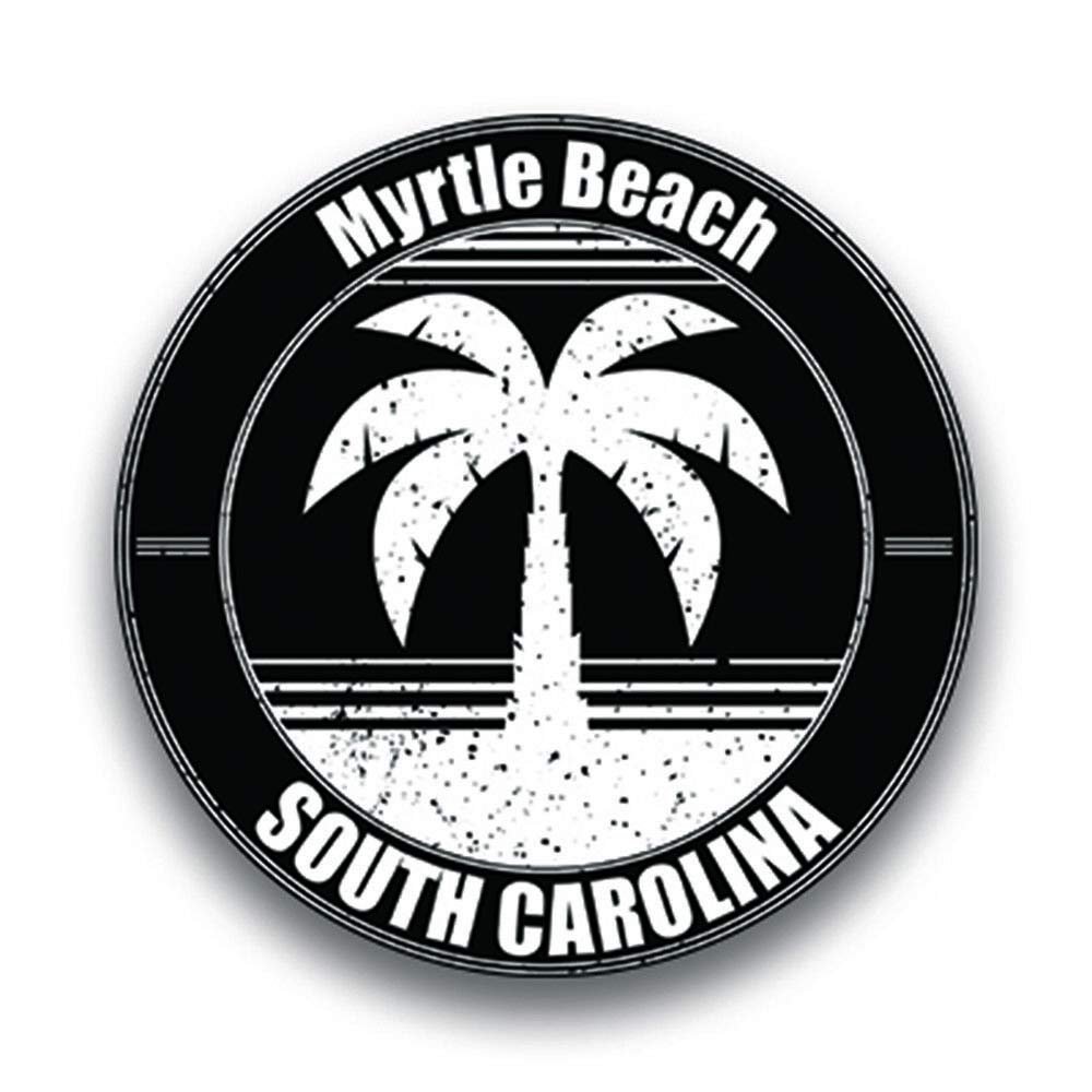 JB Print Magnet Myrtle Beach South Carolina Vinyl Vacation Explore Memory Souvenir Vinyl Decal Sticker Car Waterproof Car Decal Magnetic Bumper Sticker 5"