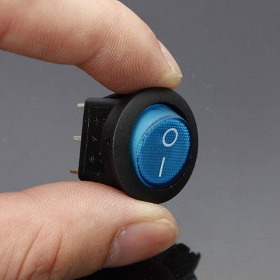 20PCS Blue Car Auto Boat 12V 16A ON/Off Toggle SPST Round Button Rocker Switch