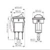 20PCS Blue Car Auto Boat 12V 16A ON/Off Toggle SPST Round Button Rocker Switch view 4