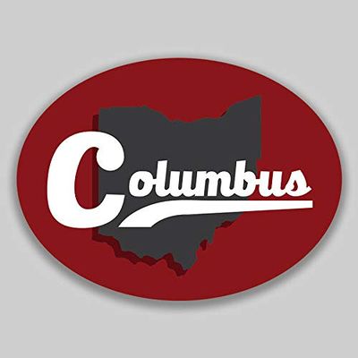 JB Print Magnet Columbus Ohio Oval Vinyl City Town College University Vinyl Decal Sticker Car Waterproof Car Decal Magnetic Bumper Sticker 5"