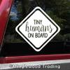 Minglewood Trading Burgundy - Tiny Humans on Board 4" x 4" Vinyl Decal Sticker -Baby Infant Toddler Car Sign- 20 Color Options view 2