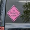 Minglewood Trading Burgundy - Tiny Humans on Board 4" x 4" Vinyl Decal Sticker -Baby Infant Toddler Car Sign- 20 Color Options view 3