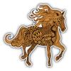 JJH Inc Magnet Horse Zentangle Pattern Flexible Vinyl Magnet Waterproof Car Magnetic Bumper Sticker 5" view 1