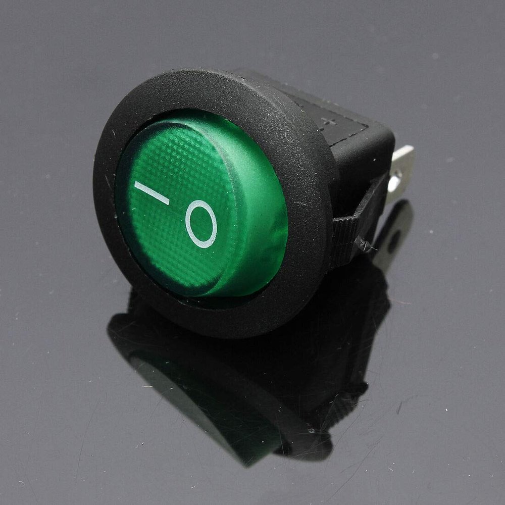4PCS Green Car Auto Boat 12V 16A ON/Off Toggle SPST Round Button Rocker Switch