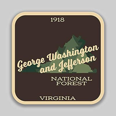Magnet George Washington & Jefferson National Forest Explore Wanderlust Vinyl Decal Sticker Car Waterproof Car Decal Magnetic Bumper Sticker 5"