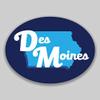 JB Print Magnet Des Moines Iowa Oval Vinyl City Town College University Vinyl Decal Sticker Car Waterproof Car Decal Magnetic Bumper Sticker 5" view 1
