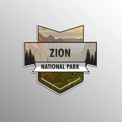 JB Print Magnet Zion National Park Vinyl Decal Sticker Car Waterproof Car Decal Magnetic Bumper Sticker 5"