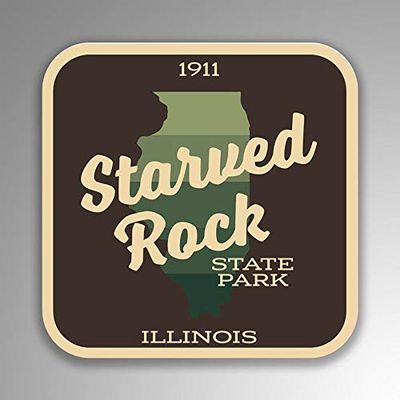 JB Print Magnet Starved Rock State Park Explore Wanderlust Camping Hiking Vinyl Decal Sticker Car Waterproof Car Decal Magnetic Bumper Sticker 5"