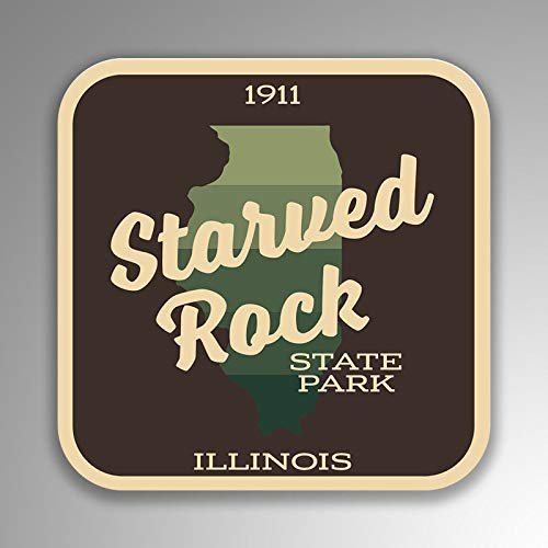 JB Print Magnet Starved Rock State Park Explore Wanderlust Camping Hiking Vinyl Decal Sticker Car Waterproof Car Decal Magnetic Bumper Sticker 5"