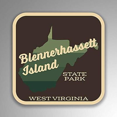 JB Print Magnet Blennerhassett Island State Park Explore Wanderlust West Virginia Vinyl Decal Sticker Car Waterproof Car Decal Magnetic Bumper Sticker 5"