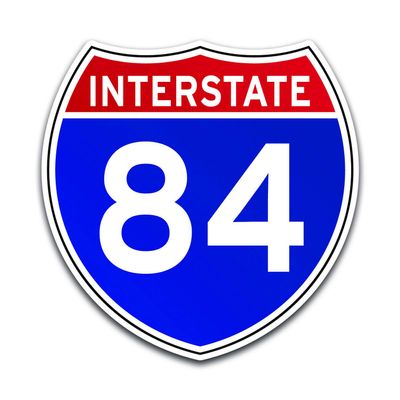 JB Print Magnet Interstate 84 Sign Interstate Highway Road Travel Driving Vinyl Decal Sticker Car Waterproof Car Decal Magnetic Bumper Sticker 5"