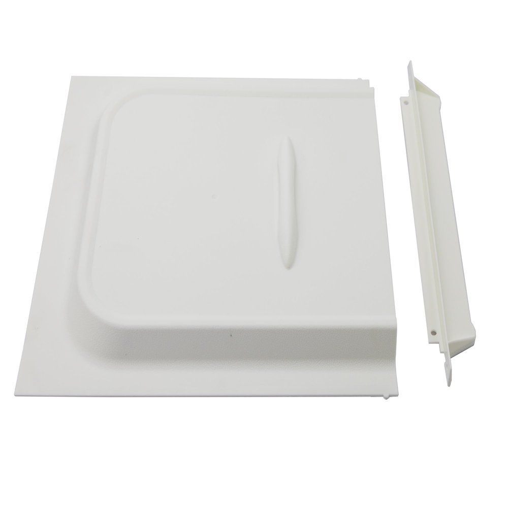 X-Haibei RV Screen Door Slide 12 inch Panel with Handle Slide Stop Set White for Travel Trailer Camper Motor Home