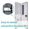 X-Haibei RV Screen Door Slide 12 inch Panel with Handle Slide Stop Set White for Travel Trailer Camper Motor Home view 4