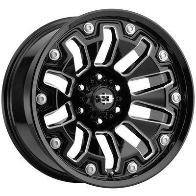 Vision 362 Armor 18x9 5x5" -12mm Black/Milled Wheel Rim 18" Inch