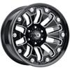 Vision 362 Armor 18x9 5x5" -12mm Black/Milled Wheel Rim 18" Inch view 2