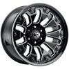 Vision 362 Armor 18x9 5x5" -12mm Black/Milled Wheel Rim 18" Inch view 4