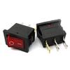 5pcs RED 15x21mm AC 6A/250V 10A/125V 3 Pin ON/of 2 Position Rocker Switch for Motor Car Boat Dashboard view 1