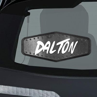 Makoroni - Dalton Male Name Car Laptop Wall Sticker Decal - 3.5'by8'(Small) or 4.5'by10'(Large)