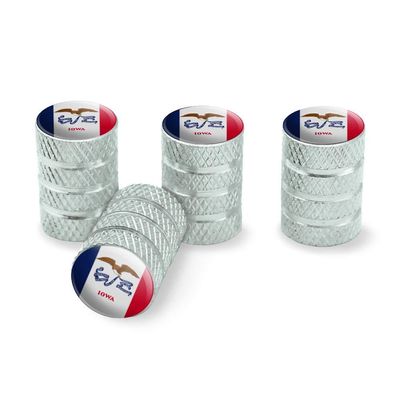 GRAPHICS & MORE Iowa State Flag Tire Rim Wheel Aluminum Valve Stem Caps