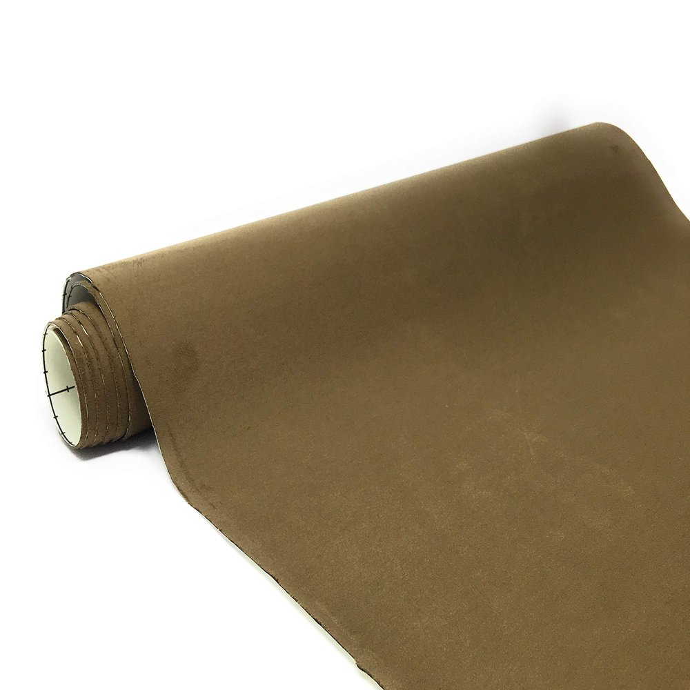 JNK NETWORKS Variety Silky Suede Wrap Sticker Decal Sheet (Khaki Brown, 9.8" x 55")
