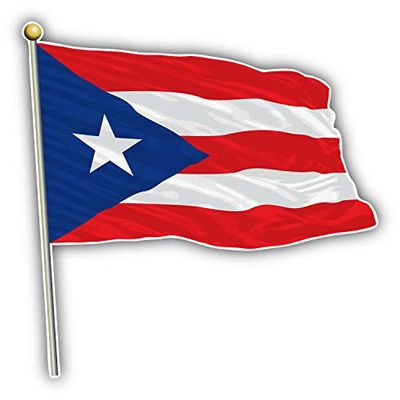 KW Vinyl Magnet Puerto Rico Waving World Flag Truck Car Magnet Bumper Sticker Magnetic 5"