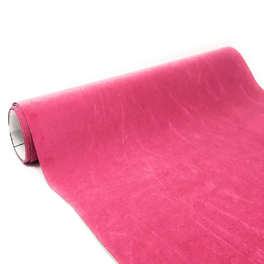 JNK NETWORKS Variety Silky Suede Wrap Sticker Decal Sheet (Hot Pink, 19.6" x 55")