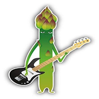 KW Vinyl Magnet Funny Asparagus Bass Truck Car Magnet Bumper Sticker Magnetic 5"