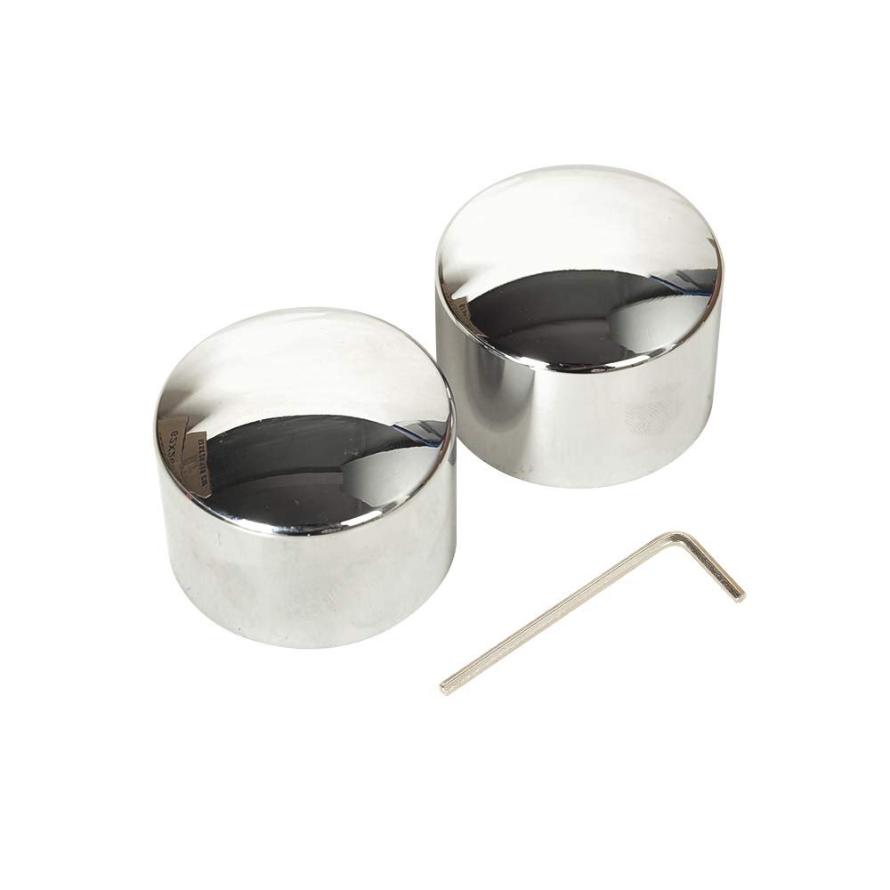 Chrome Motorcycle Front Axle Nut Cover Bolt Case for Harley Electra Glide Heritage Softail (Chrome)