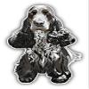 KW Vinyl Magnet English Cocker Spaniel Dog Truck Car Magnet Bumper Sticker Magnetic 5" view 1