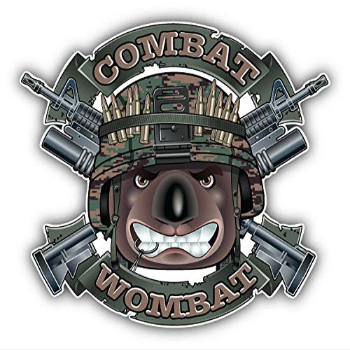 KW Vinyl Magnet Combat Wombat Military Dog Head Truck Car Magnet Bumper Sticker Magnetic 5"