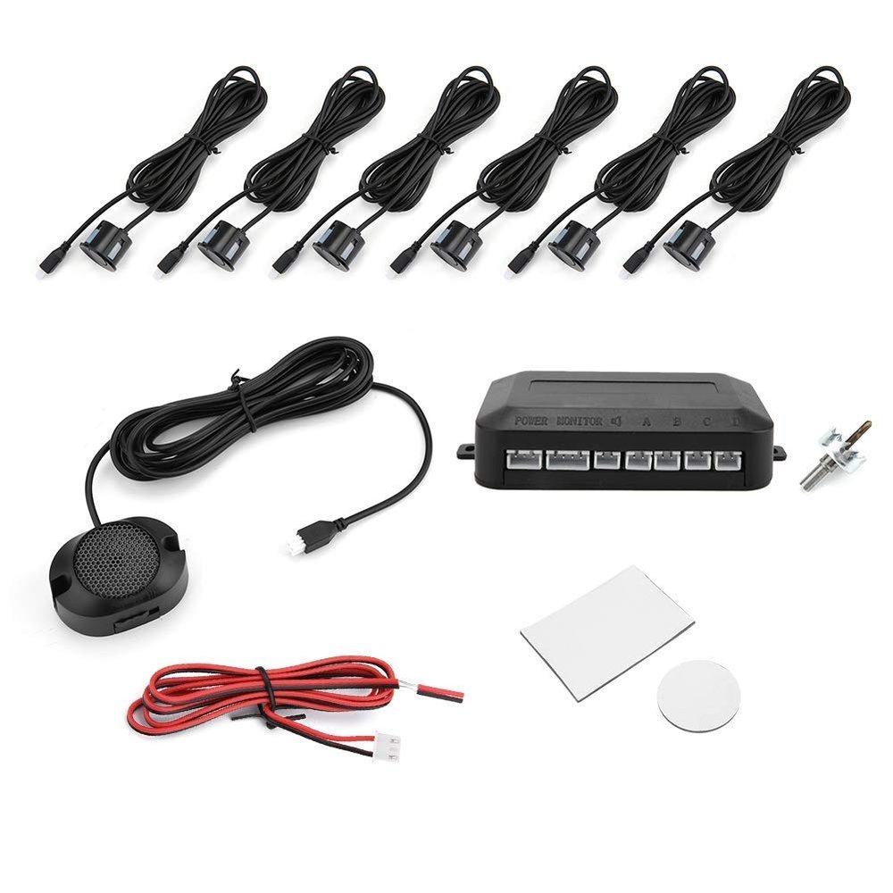 Aramox Reversing Car Parking Sensor, 12V Reversing Kit with Warning Sound Indicator Probe System