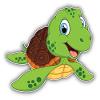 KW Vinyl Magnet Funny Turtle Cartoon Truck Car Magnet Bumper Sticker Magnetic 5" view 1