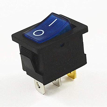 5pcs Blue 15x21mm AC 6A/250V 10A/125V 3 Pin ON/of 2 Position Rocker Switch for Motor Car Boat Dashboard