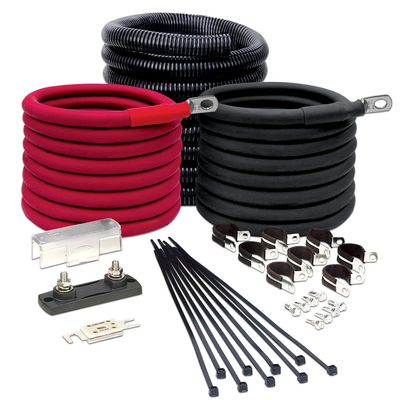 Tundra Heavy Duty Installation Kit for Truck Power Inverters M2000/ S1800/ M3024/ S3024 (24V) | Highest Safety Rating Cables with Short-Circuit & Overload Protection (10ft) (CM2010)