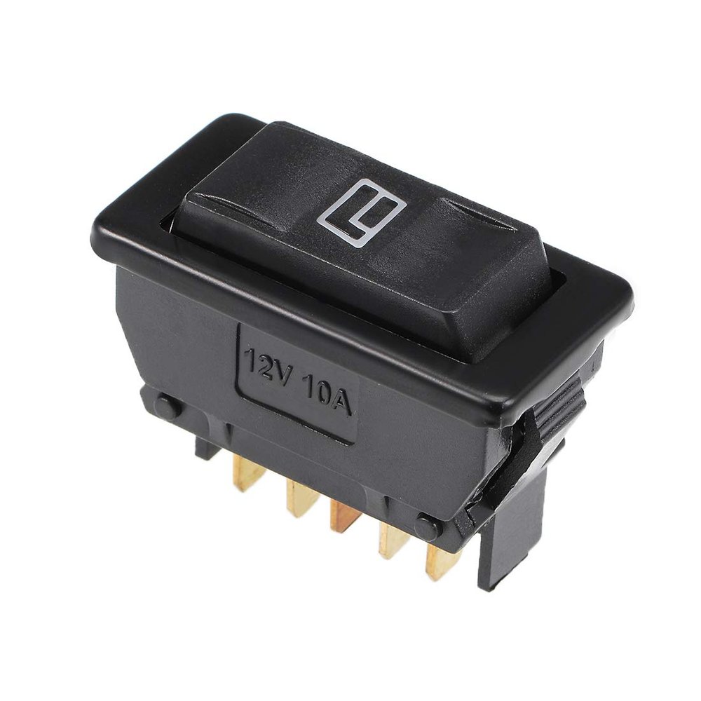 uxcell 5 Pins Car Window Switch Car Control Master Rocker Switch Momentary Glass Lifter Switch DC 12V 1pcs