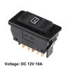 uxcell 5 Pins Car Window Switch Car Control Master Rocker Switch Momentary Glass Lifter Switch DC 12V 1pcs view 3