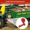 Trailer Hitch Pin Fits Peg Perego John Deere Farm Power Pull Turf Tractor Loader, Red Coupling Hitch Pin Replacement view 3
