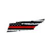 fagraphix Distressed Tennessee State Shaped Subdued US Flag Thin Red Line Sticker Decal Self Adhesive fire Fighter Firefighter Rescue Support TN 6" Wide view 1